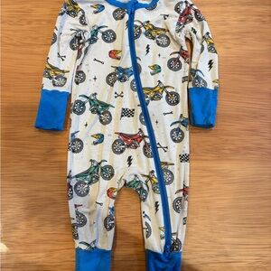 Lucky Brand Multicolor Motorcycle Print Footie